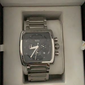 HUGO BOSS Men’s Square bezel watch